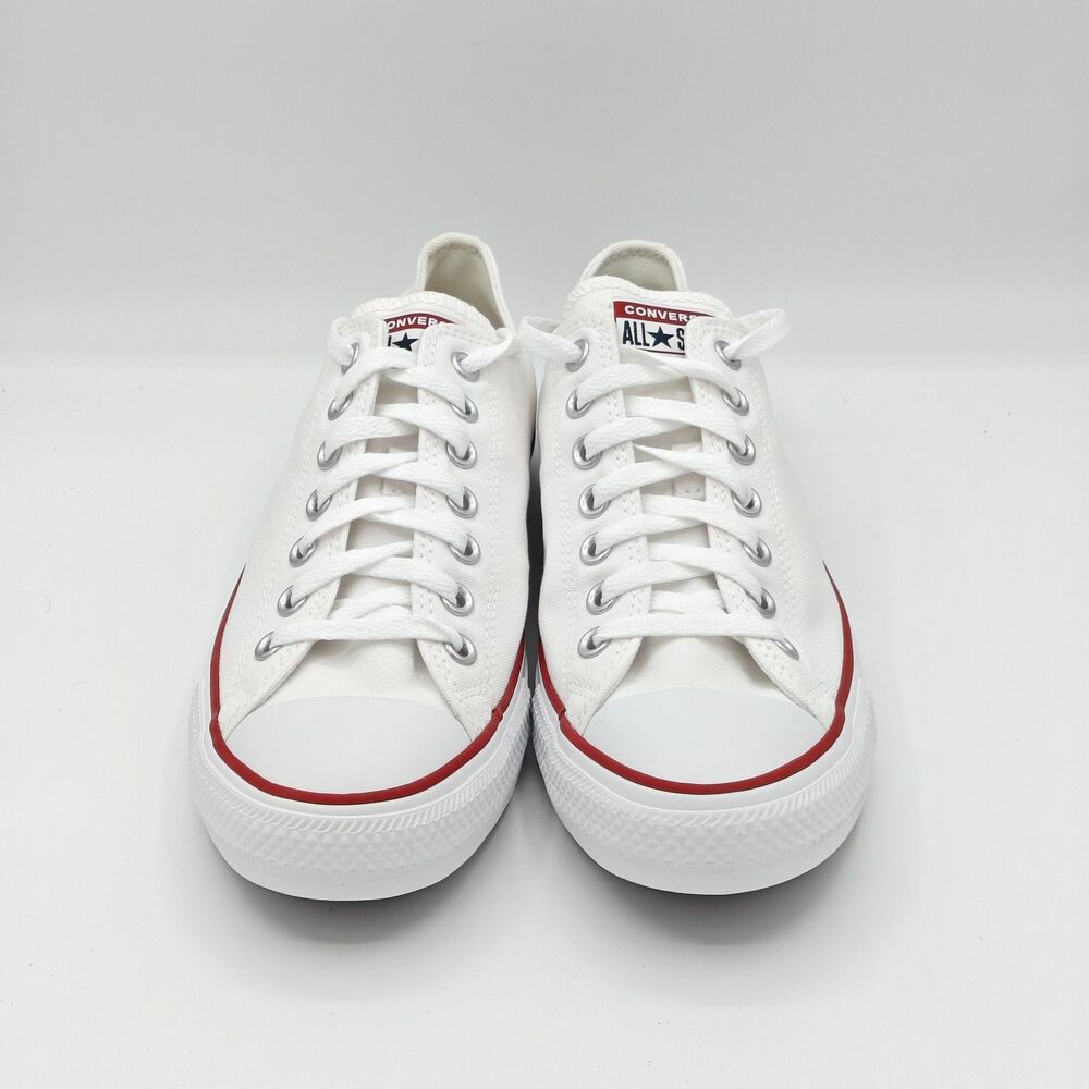 Converse All Star OX Men’s Canvas Low-Top Basketball Shoes (Optical White) New - Picture 3 of 5